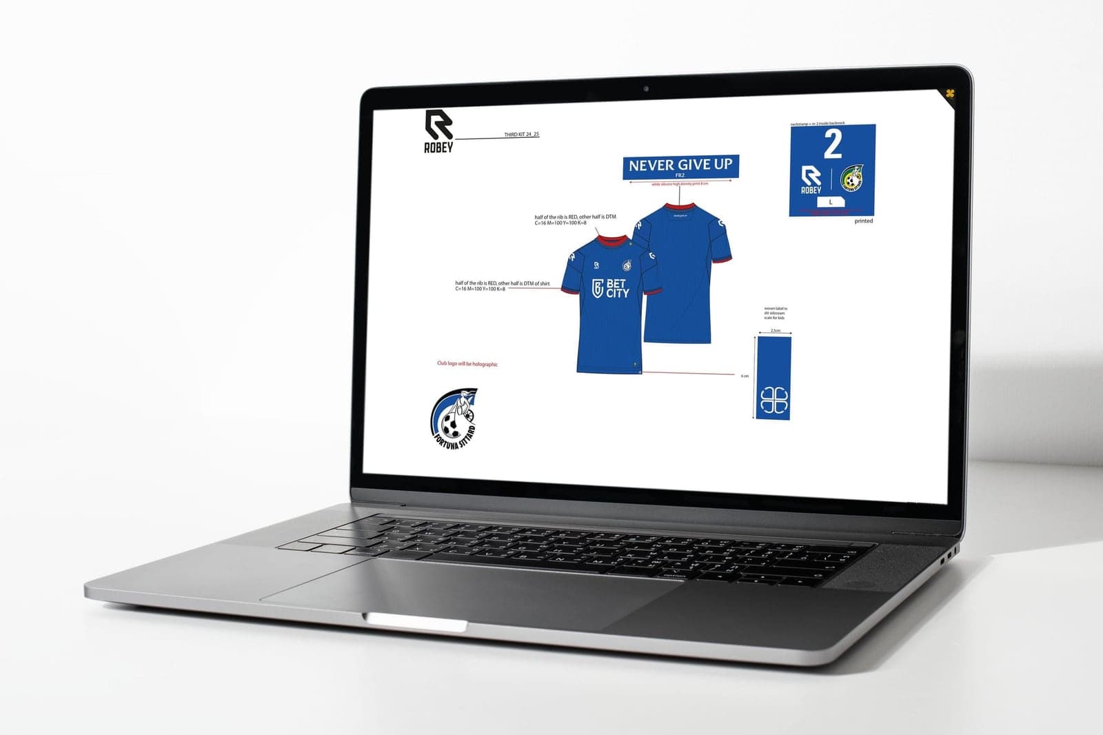 Fernando Ricksen shirt — werktekening